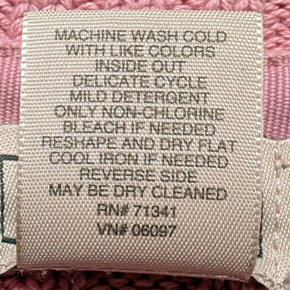 L.L. Bean Cable Knit Full Zip Cardigan Sweater in Pink - Picture 7 of 8